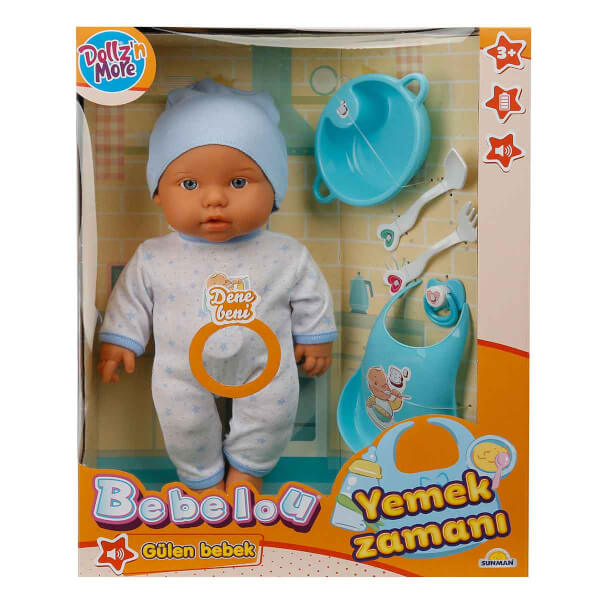 Bebelou Yemek Zamanı Sesli Bebek Seti 35 cm.