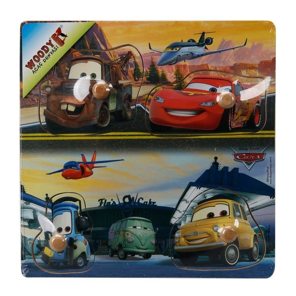 Cars Ahşap Tutmalı Puzzle 4 Parça