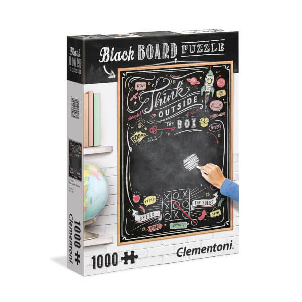 1000 Parça Puzzle : Black Board Puzzle Think Outside The Box