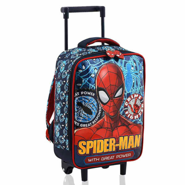 Spiderman Çekçekli Anaokul Çantası 5231