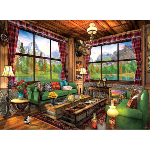 1000 Parça Puzzle : Cozy Cabin - Dominic Davidson