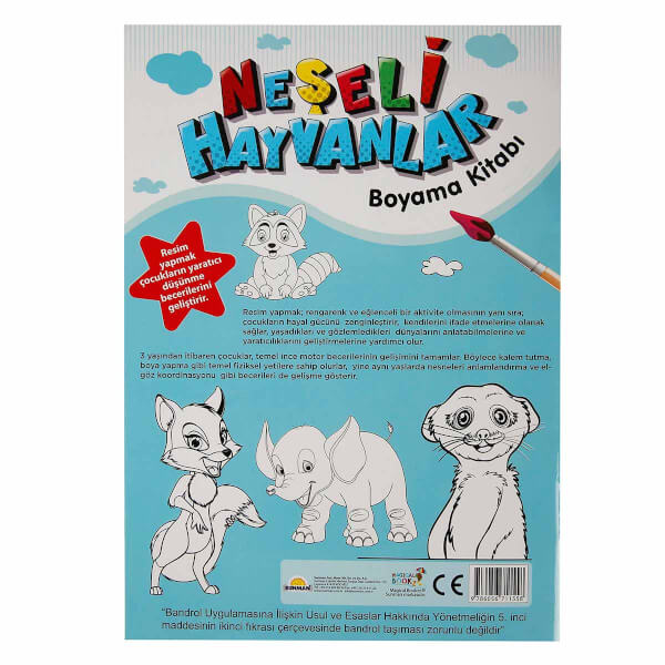 Neşeli Hayvanlar Boyama Kitabı