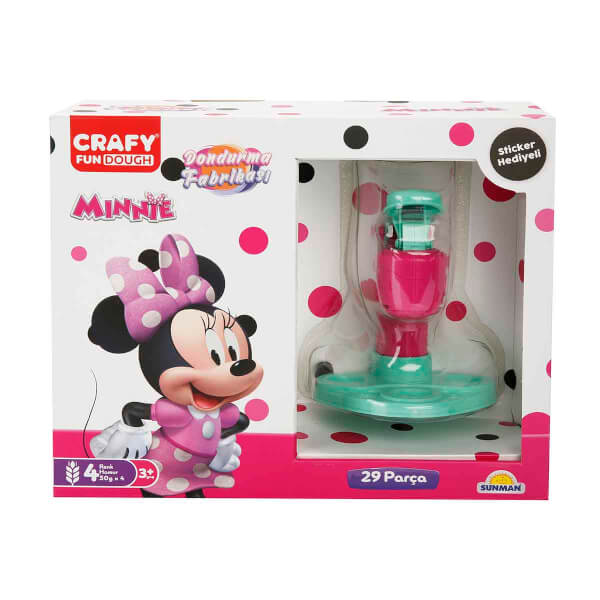 Crafy Minnie Dondurma Fabrikası Oyun Hamuru Seti 200 gr. 29 Parça